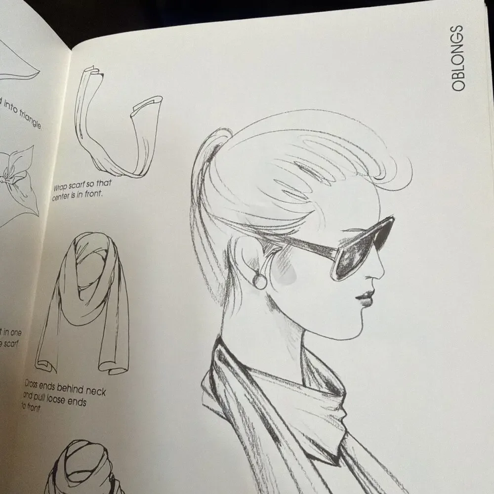 Scarf Wearing Made Easy Accessory Lady Liz Claiborne Illustrated PPB +14 Scarves